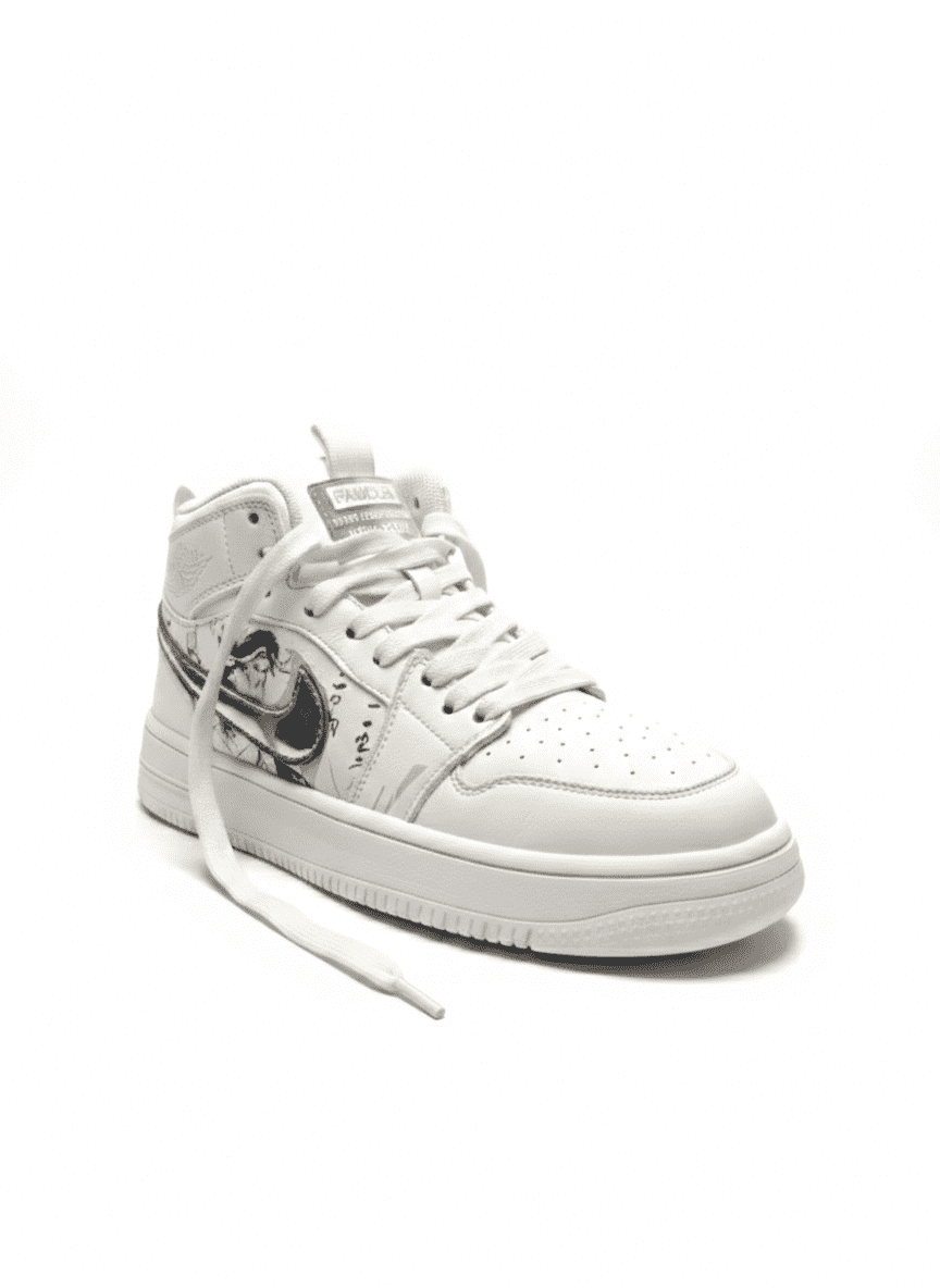 Urban Sketch High-Top Sneakers.