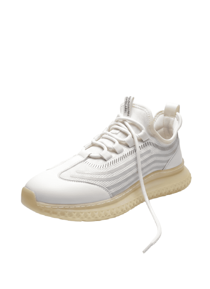 Men’s White Mesh Sneakers.